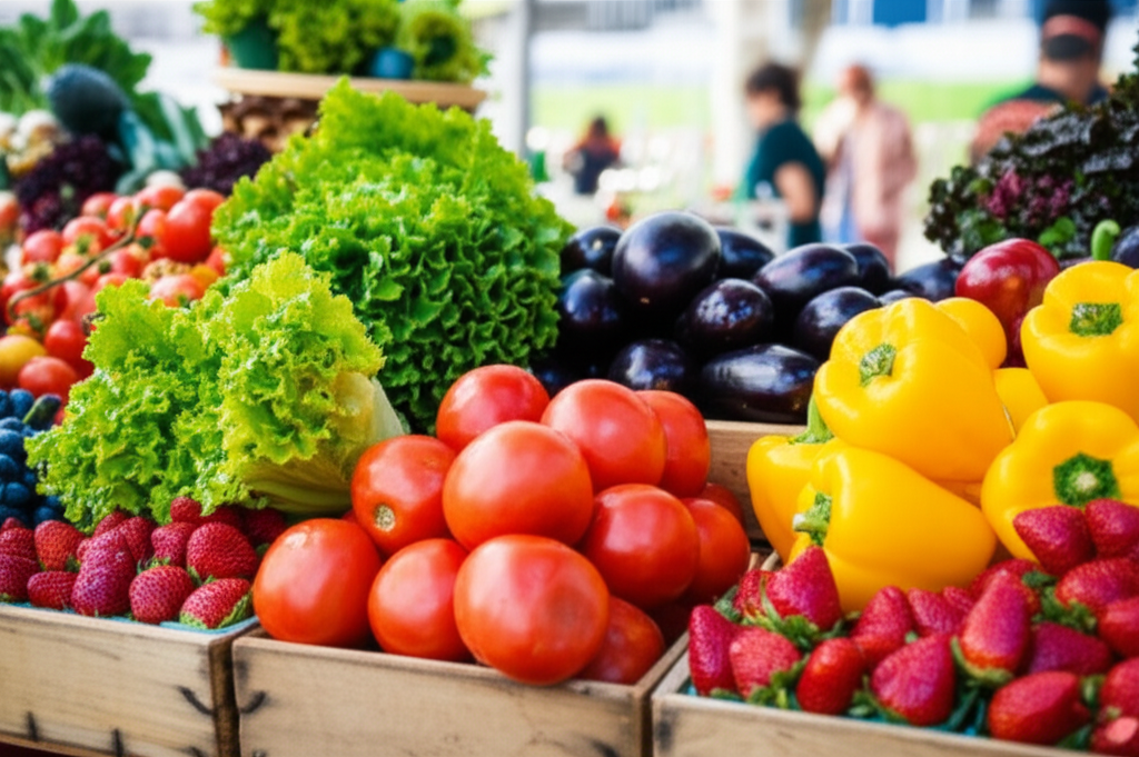 Fresh produce and farmers in Uzbekistan